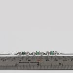 دستبند زمرد الماس تراش نقره زنانه طرح دلبر - Image 2