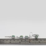 نیم ست زمرد زامبیا الماس تراش نقره زنانه طرح پریا - Image 3