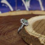 نیم ست زمرد زامبیا الماس تراش نقره زنانه طرح پریا - Image 4