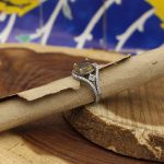 انگشتر الکساندریت الماس تراش نقره زنانه طرح رز - Image 3