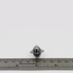 انگشتر حدید صینی نقره زنانه طرح الماس + حکاکی - Image 4