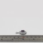 گردنبند آمیتیست الماس تراش نقره زنانه طرح هاله - Image 2