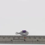 گردنبند آمیتیست الماس تراش نقره زنانه طرح رویا - Image 3