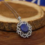 گردنبند لاجورد نقره زنانه طرح آوید - Image 2