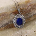 گردنبند لاجورد نقره زنانه طرح آوید - Image 4