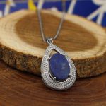 گردنبند لاجورد نقره زنانه طرح لیان - Image 4