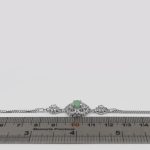 دستبند زمرد الماس تراش نقره زنانه طرح آریانا - Image 2