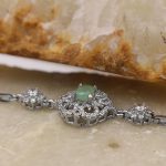 دستبند زمرد الماس تراش نقره زنانه طرح آریانا - Image 3