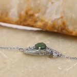 دستبند زمرد الماس تراش نقره زنانه طرح نیلا - Image 2