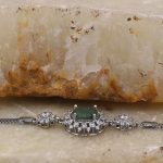 دستبند زمرد الماس تراش نقره زنانه طرح پرنسس - Image 2