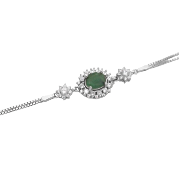 emerald-perancess-bracelet (6-4-039 (2) دستبند زمرد زنانه نقره