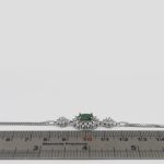 دستبند زمرد الماس تراش نقره زنانه طرح پرنسس - Image 3