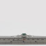 دستبند زمرد الماس تراش نقره زنانه طرح رزگلد - Image 3