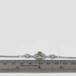 دستبند زمرد الماس تراش نقره زنانه طرح روژا - Image 3