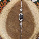 دستبند گارنت الماس تراش نقره زنانه طرح آریامن - Image 4