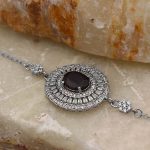 دستبند گارنت الماس تراش نقره زنانه طرح آوانا - Image 3