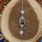 دستبند گارنت الماس تراش نقره زنانه طرح لورانا - Image 3