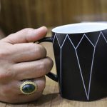 انگشتر یشم نقره مردانه طرح کاوه - Image 2