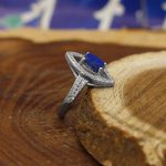 انگشتر لاجورد نقره زنانه طرح ونوس - Image 2