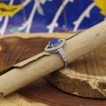 انگشتر لاجورد نقره زنانه طرح ونوس - Image 4