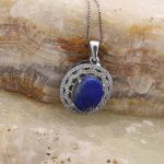 گردنبند لاجورد نقره زنانه طرح میسا - Image 2