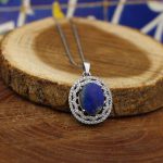 گردنبند لاجورد نقره زنانه طرح میسا - Image 4