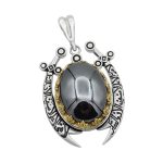 گردنبند حدید صینی مردانه نقره طرح عقاب + حکاکی