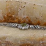 دستبند زبرجد الماس تراش نقره زنانه طرح مهتاب - Image 3