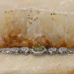 دستبند زبرجد الماس تراش نقره زنانه طرح نازگل - Image 2