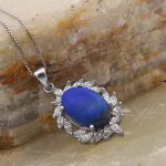 گردنبند لاجورد نقره زنانه طرح رها - Image 2