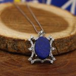 گردنبند لاجورد نقره زنانه طرح رایان - Image 2