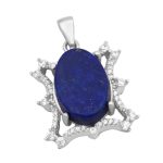 گردنبند لاجورد نقره زنانه طرح رایان