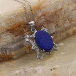 گردنبند لاجورد نقره زنانه طرح رایان - Image 4