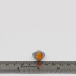 انگشتر عقیق سرخ یمنی نقره زنانه طرح سلطنتی - Image 3