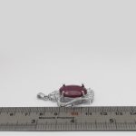 گردنبند یاقوت سرخ الماس تراش نقره زنانه طرح لونا - Image 3