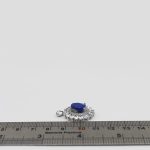 گردنبند لاجورد نقره زنانه طرح ترمه - Image 4