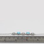 دستبند فیروزه نیشابوری نقره زنانه طرح رعنا - Image 2