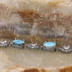 دستبند فیروزه نیشابوری نقره زنانه طرح رعنا - Image 4