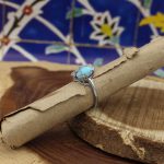 انگشتر فیروزه نیشابوری نقره زنانه طرح آوین - Image 2