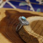 نیم ست فیروزه نیشابوری نقره زنانه طرح دلیا - Image 3