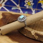 انگشتر فیروزه نیشابوری نقره زنانه طرح هور - Image 4