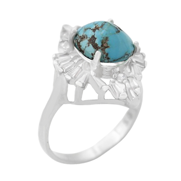 turquoise-nila-woman-ring (2-1-588) (4) انگشتر فیروزه زنانه نقره