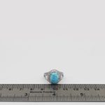 انگشتر فیروزه نیشابوری نقره زنانه طرح سپید - Image 4