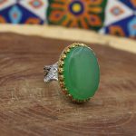 انگشتر عقیق سبز نقره مردانه طرح سوره یاسین - Image 2