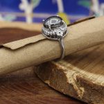 انگشتر حدید صینی نقره زنانه طرح نوا + حکاکی - Image 2