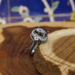 انگشتر حدید صینی نقره زنانه طرح نوا + حکاکی - Image 4