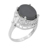 انگشتر حدید صینی نقره زنانه طرح نوا + حکاکی